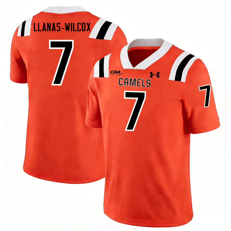 Campbell Fighting Camels #7 Trayjen Llanas-Wilcox College Football Jerseys,Uniforms-Orange